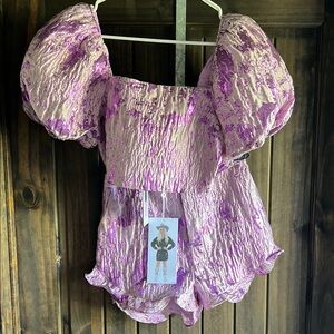 Purple Puff Buddy Love shorts set